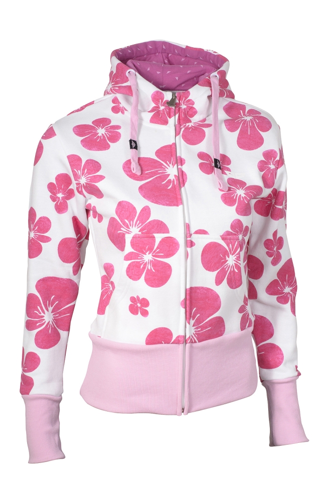 D�msk� mikina s kapuc� WOOX PANSY WHITE